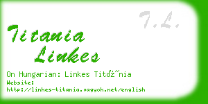 titania linkes business card